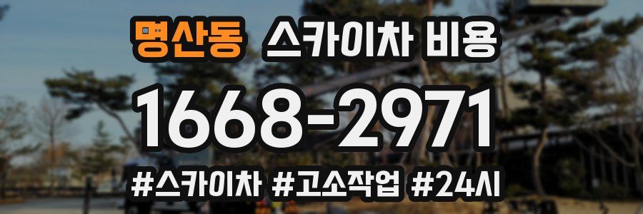 명산동 스카이차 비용