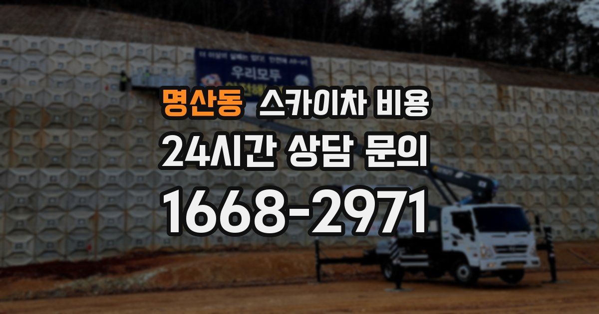 명산동 스카이차 비용