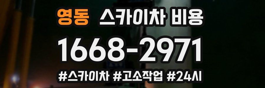 영동 스카이차 비용