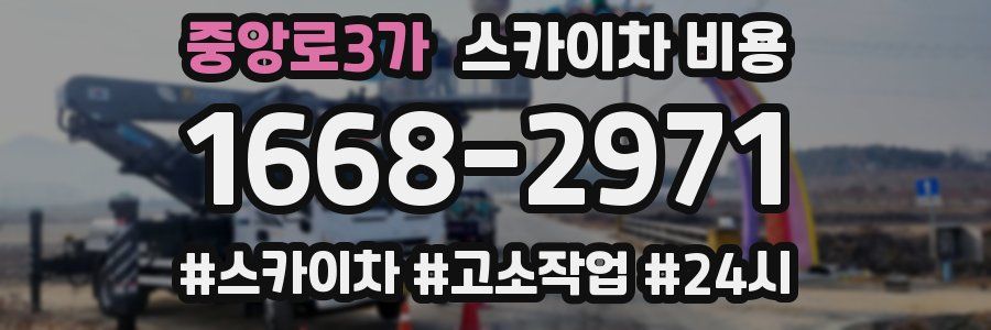 중앙로3가 스카이차 비용