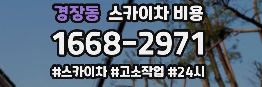 경장동 스카이차 비용