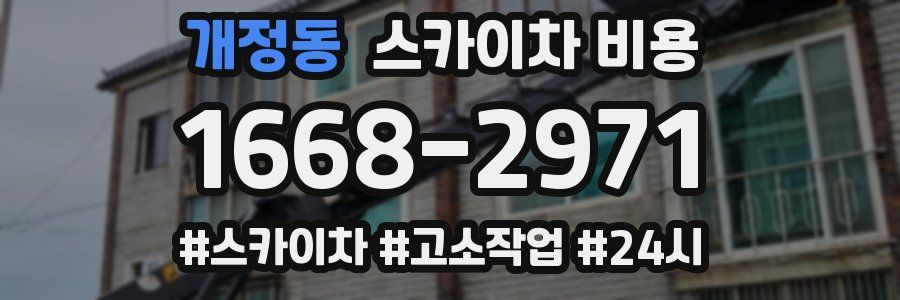 개정동 스카이차 비용