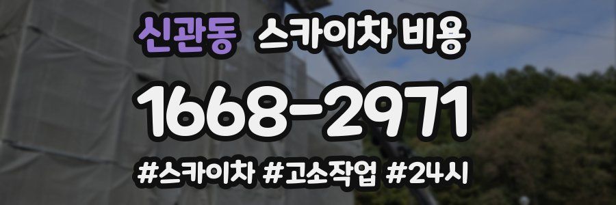 신관동 스카이차 비용