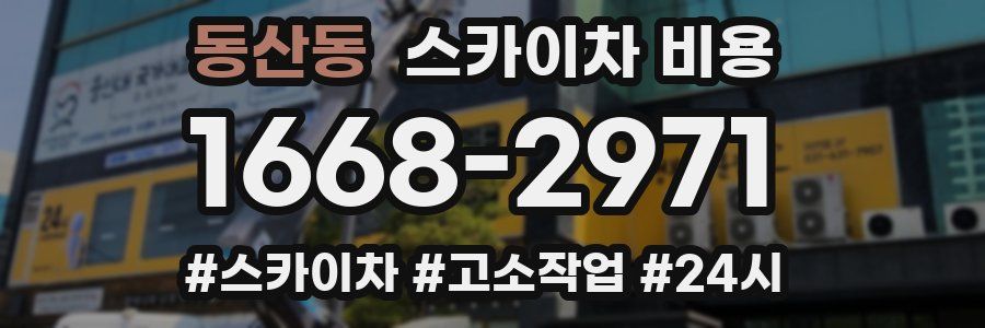 동산동 스카이차 비용