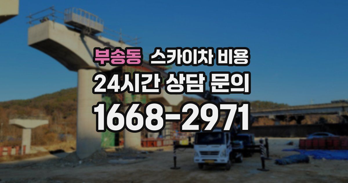 부송동 스카이차 비용