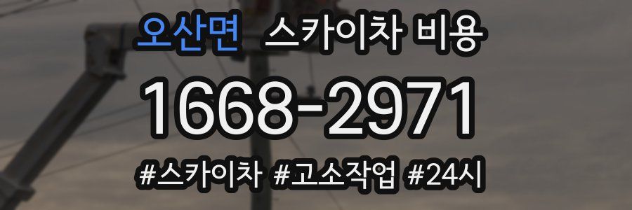 오산면 스카이차 비용