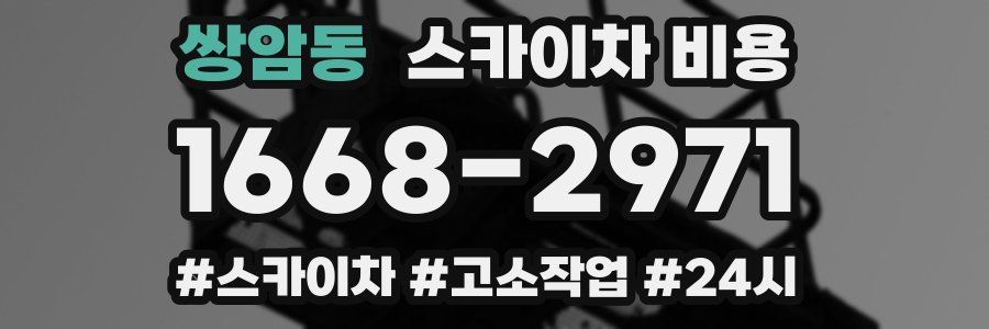 쌍암동 스카이차 비용