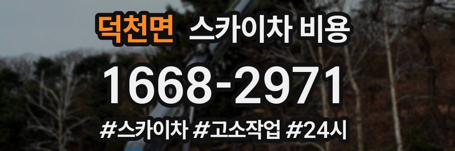 덕천면 스카이차 비용