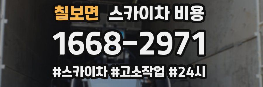 칠보면 스카이차 비용