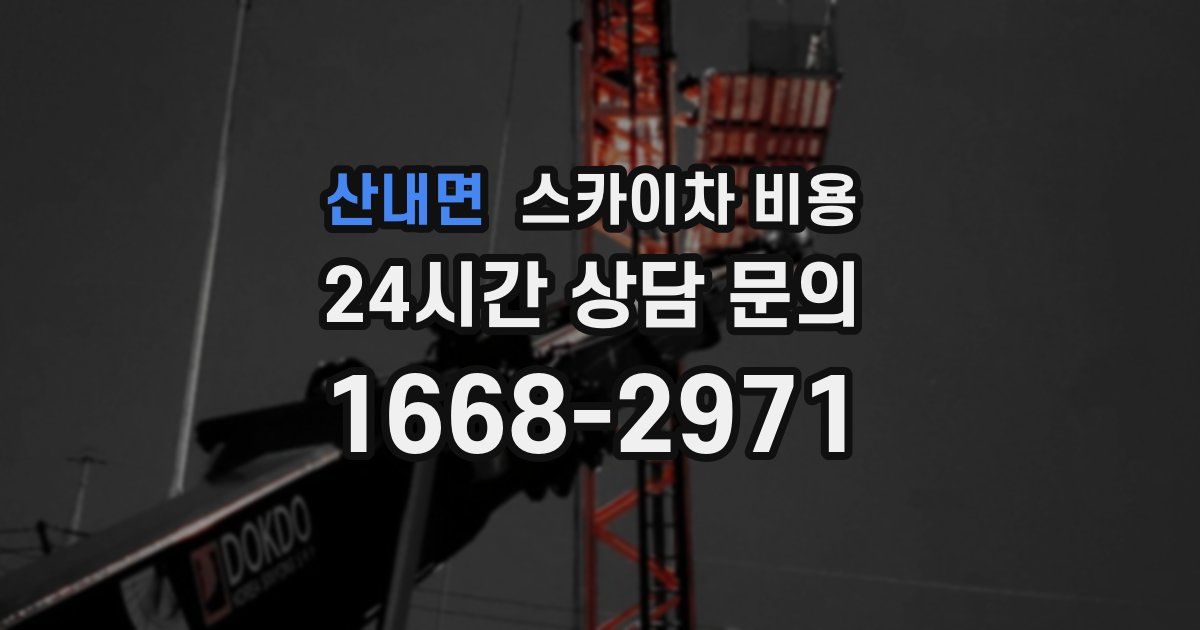 산내면 스카이차 비용