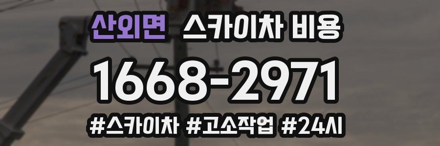 산외면 스카이차 비용