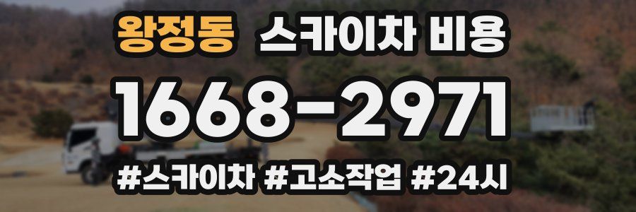 왕정동 스카이차 비용