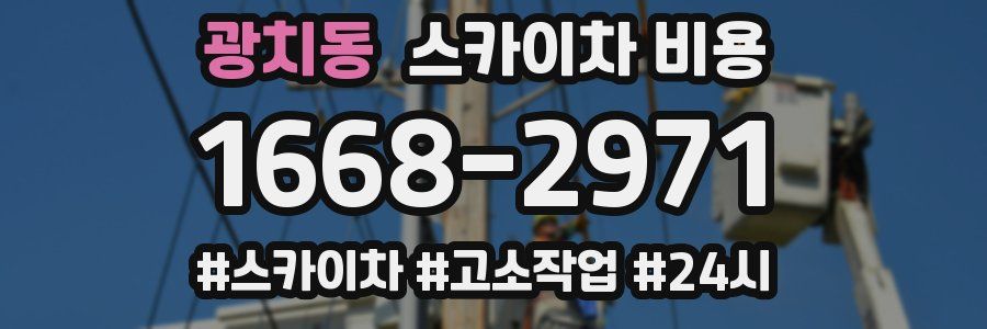 광치동 스카이차 비용