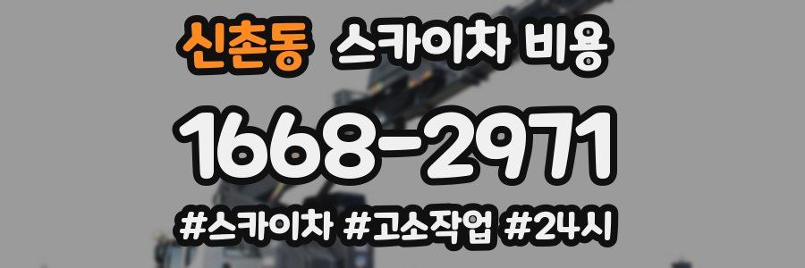 신촌동 스카이차 비용