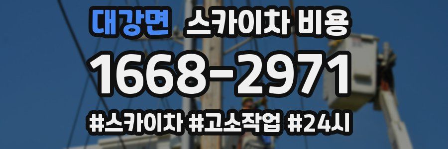 대강면 스카이차 비용