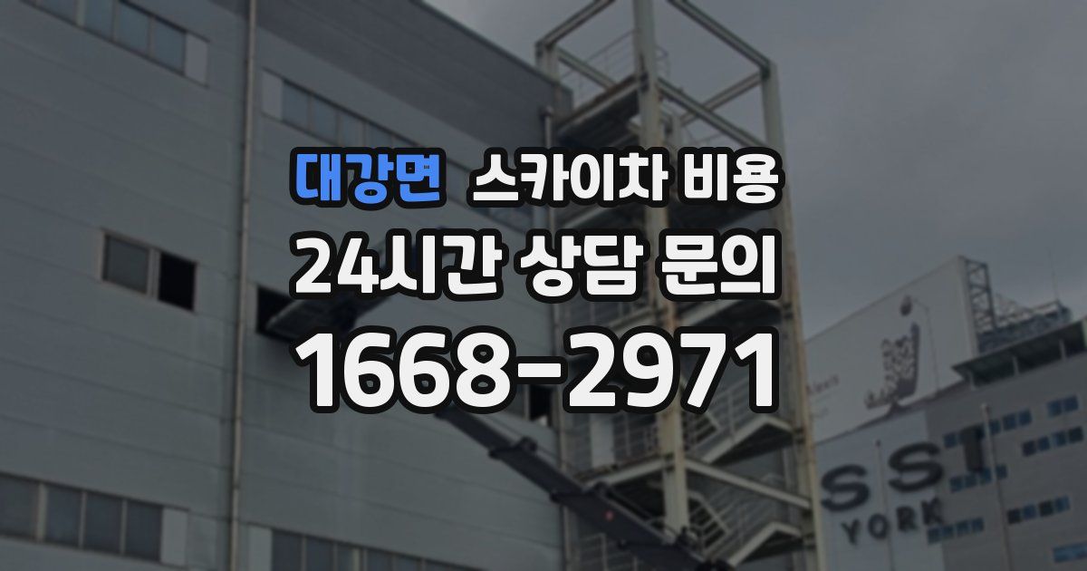 대강면 스카이차 비용