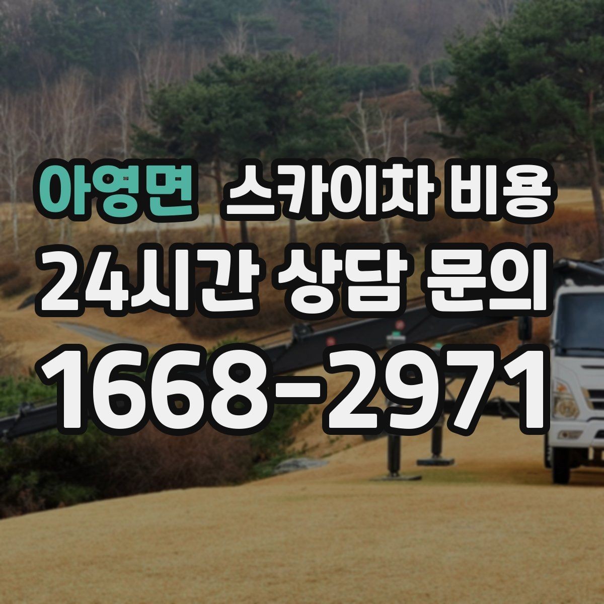 아영면 스카이차 비용 간판+조명 교체를 같이 하면 절약될까