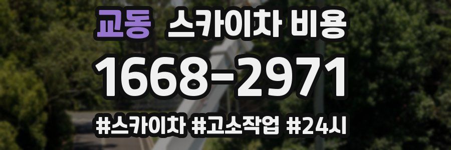 교동 스카이차 비용