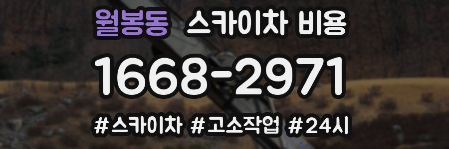 월봉동 스카이차 비용