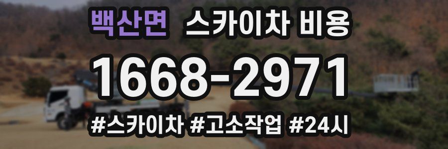 백산면 스카이차 비용