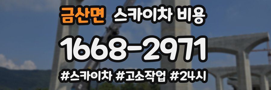 금산면 스카이차 비용