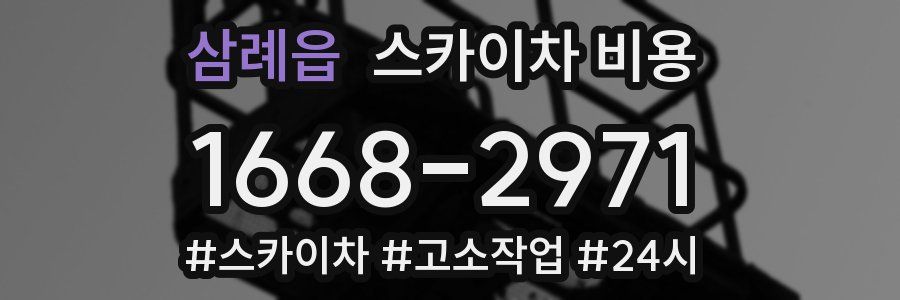 삼례읍 스카이차 비용