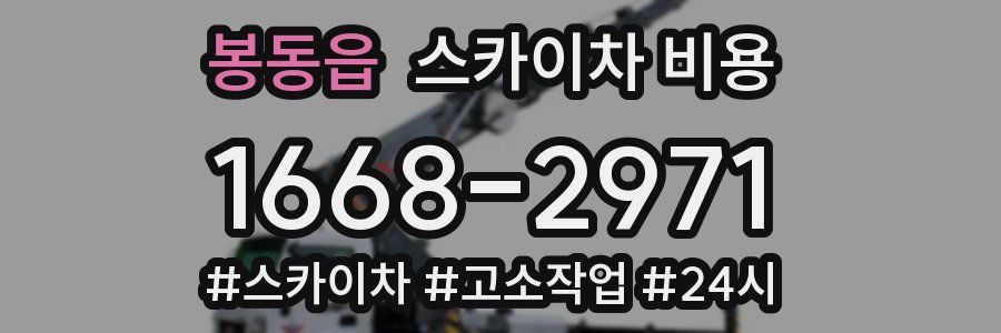 봉동읍 스카이차 비용