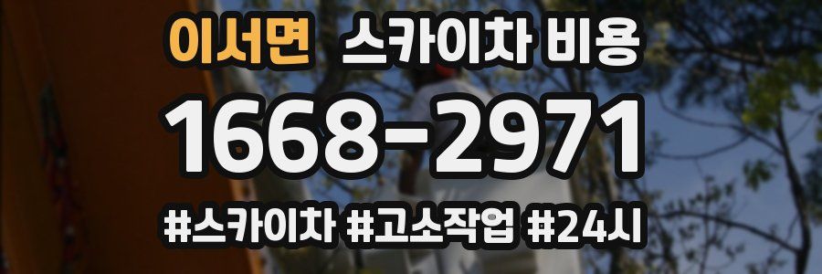 이서면 스카이차 비용