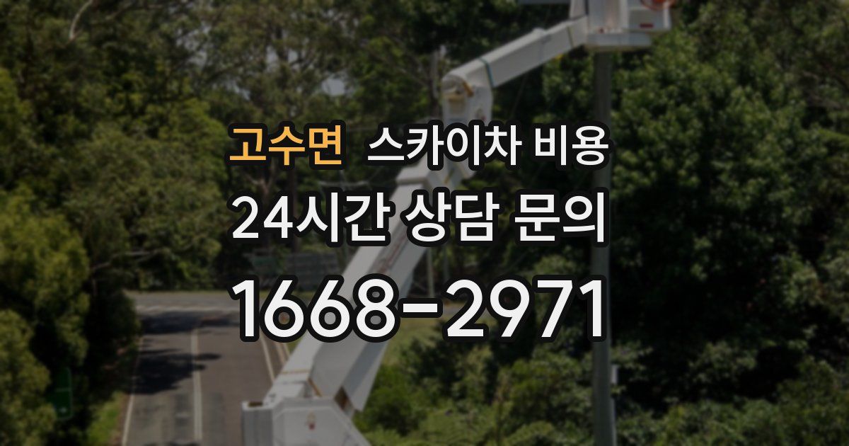 고수면 스카이차 비용