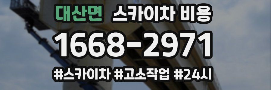 대산면 스카이차 비용