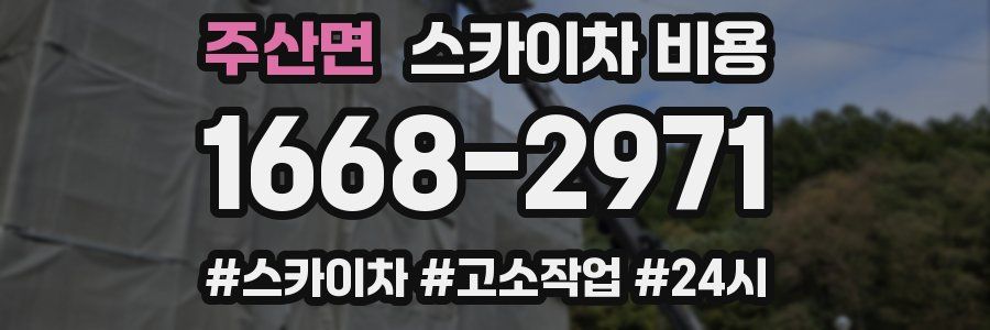 주산면 스카이차 비용