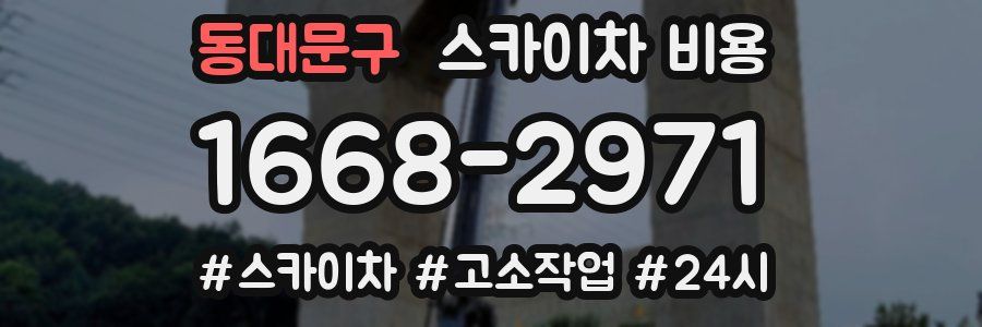 동대문구 스카이차 비용