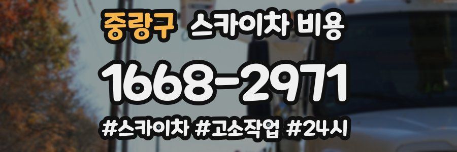 중랑구 스카이차 비용