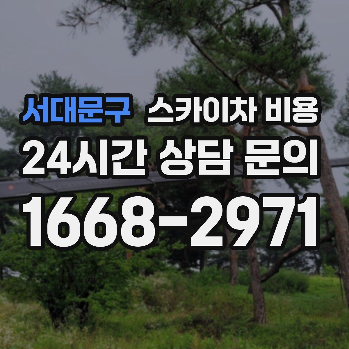 서대문구 스카이차 비용 전화 문의보다 사진 문의가 빠른 이유