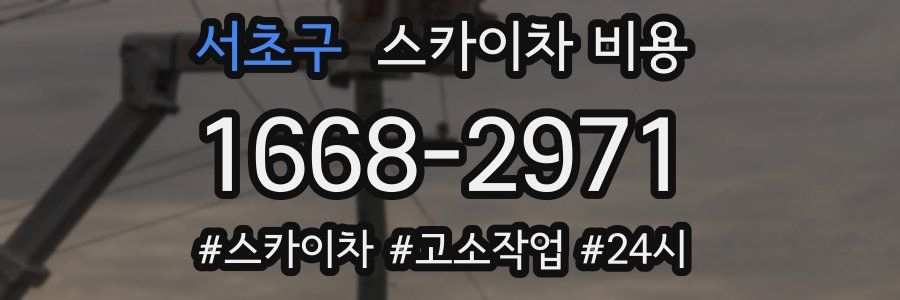 서초구 스카이차 비용