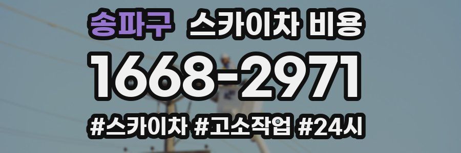 송파구 스카이차 비용