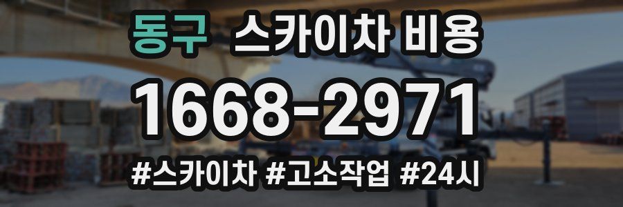 동구 스카이차 비용