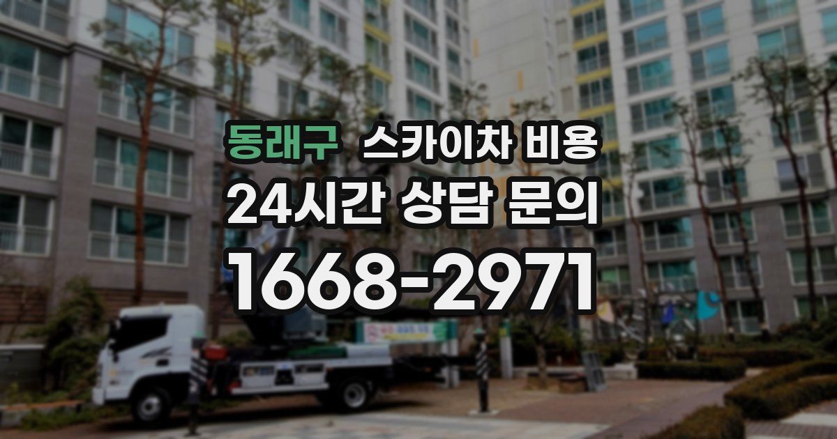 동래구 스카이차 비용