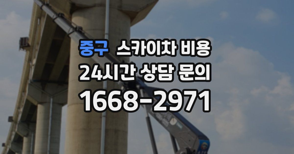 중구 스카이차 비용