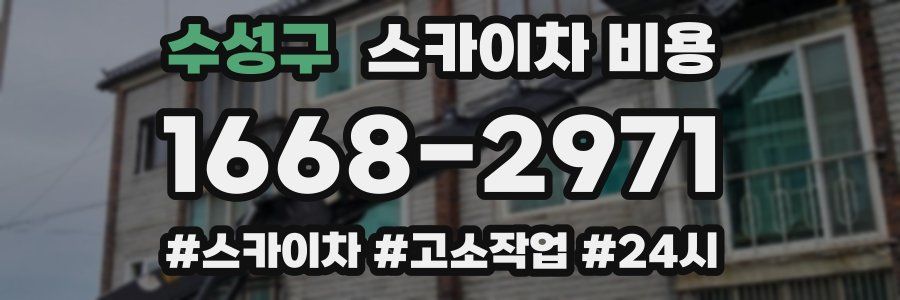 수성구 스카이차 비용