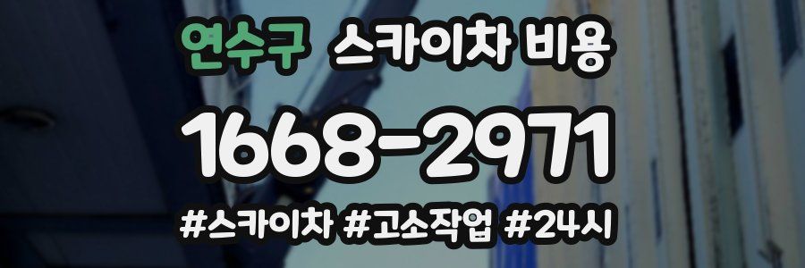 연수구 스카이차 비용