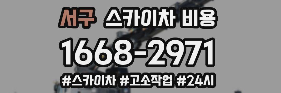 서구 스카이차 비용