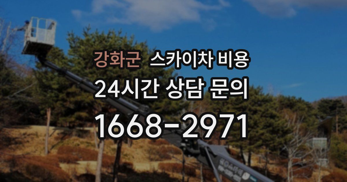 강화군 스카이차 비용