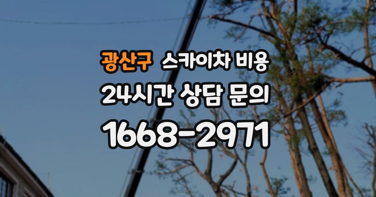 광산구 스카이차 비용