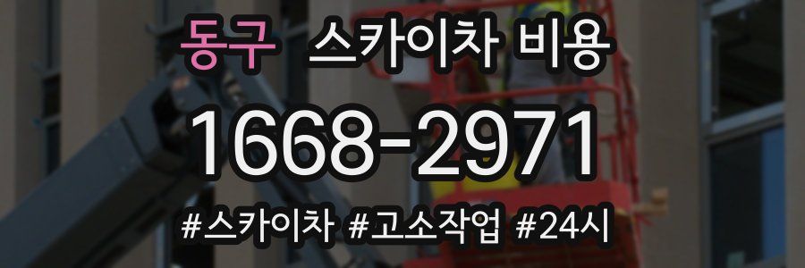 동구 스카이차 비용