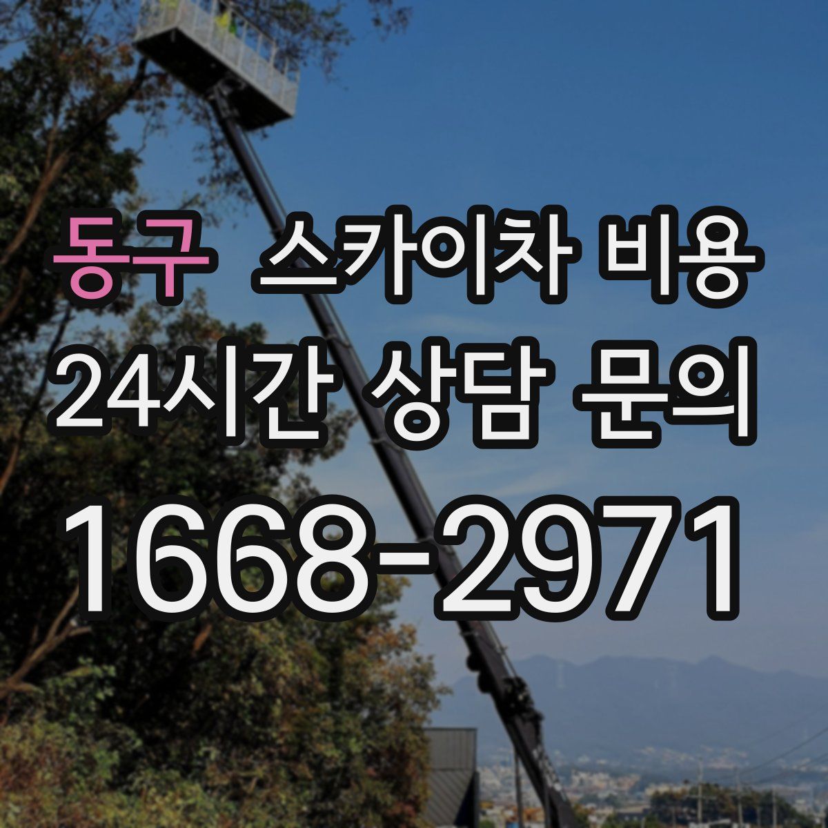 동구 스카이차 비용