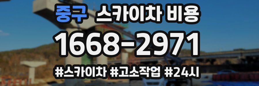 중구 스카이차 비용