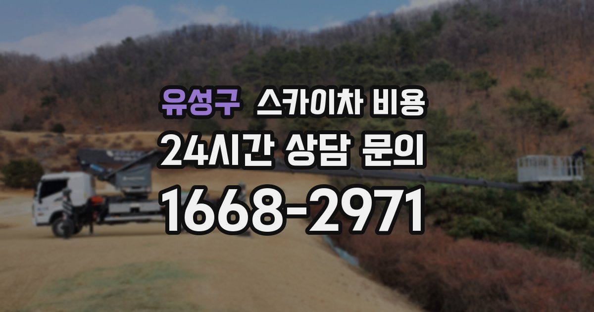유성구 스카이차 비용