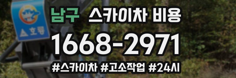 남구 스카이차 비용