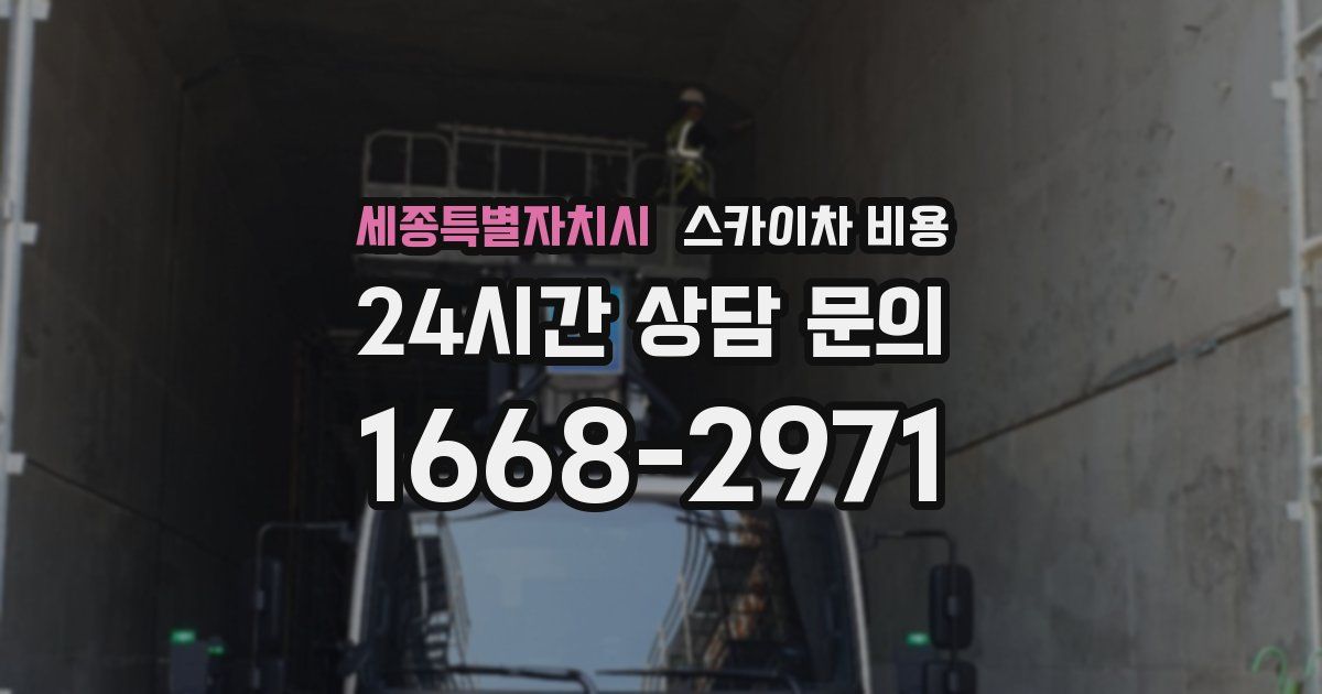 세종특별자치시 스카이차 비용